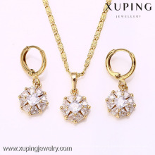 62199 High quality 14k gold color fashion jewelry set